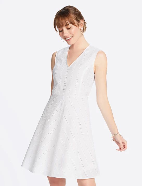 Striped Eyelet Love Circle Dress | Draper James