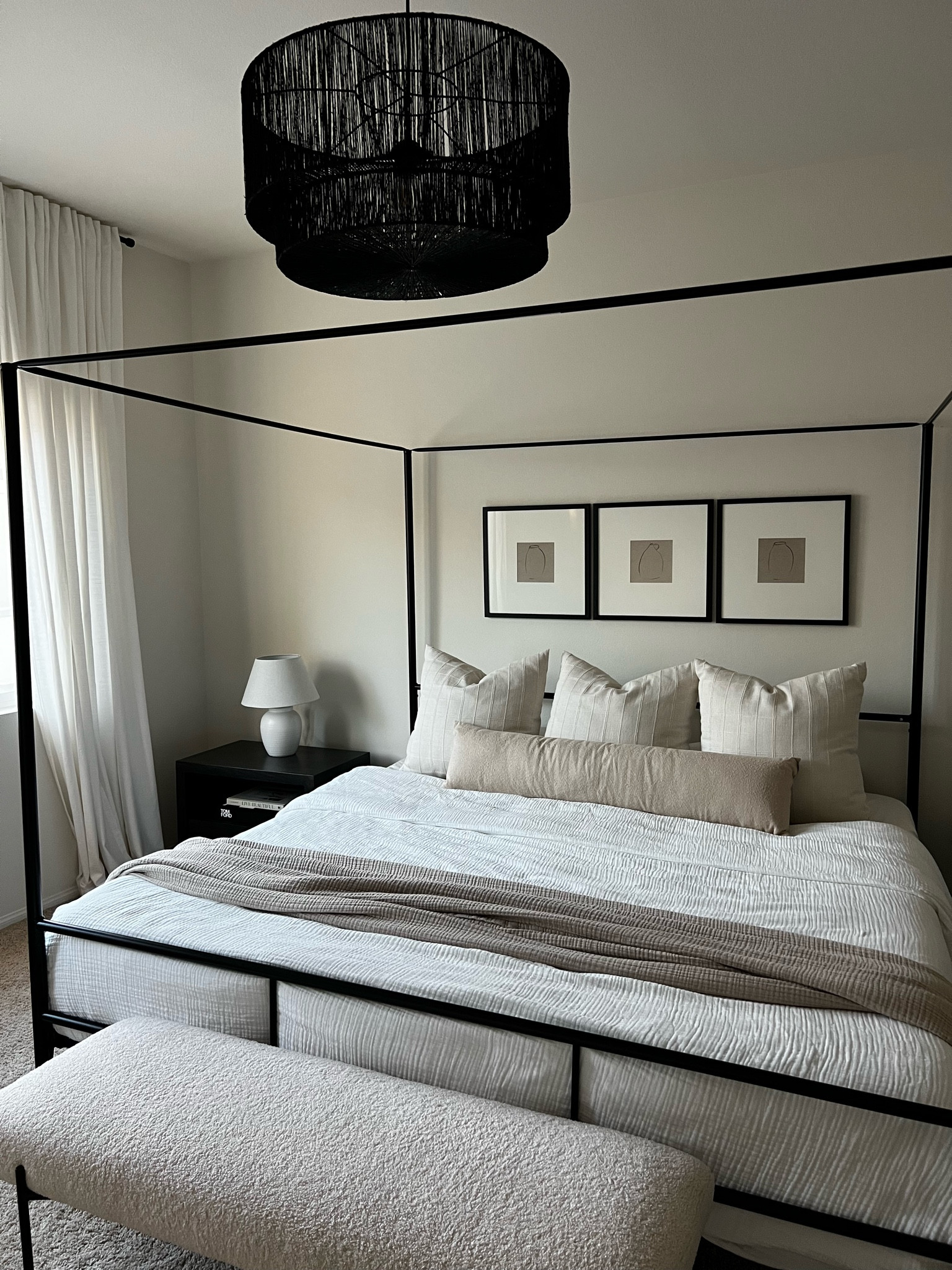 Neutral bedroom 🤎 #beigehome