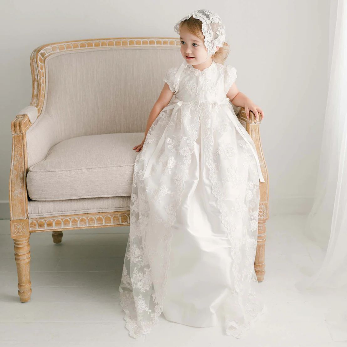 Penelope Christening Gown & Bonnet | Baby Beau & Belle