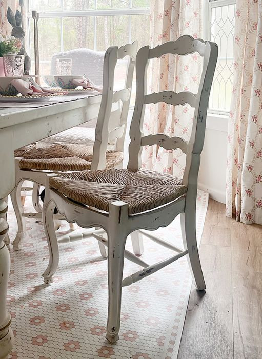 FRENCH COUNTRY FARMHOUSE SIDE CHAIR SET OF 2 | Antique Farm House