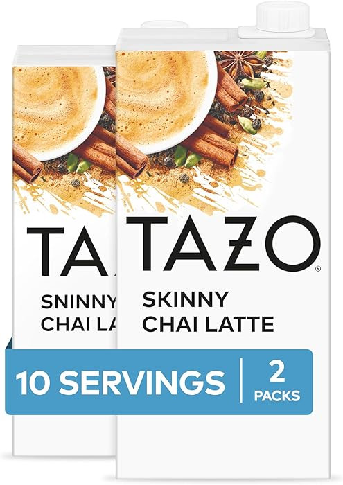 TAZO Skinny Chai Latte Concentrate, Hot or Iced Black Tea, Easy-to-Serve, Everyday Low Calorie La... | Amazon (US)