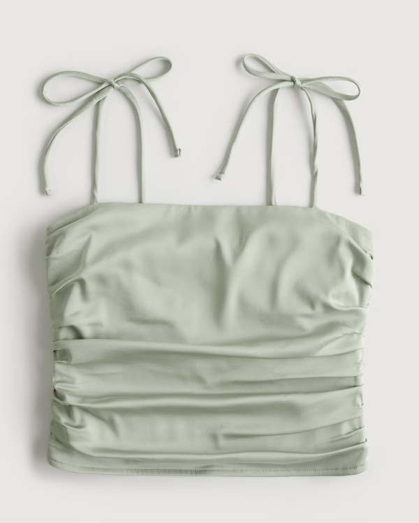 Ruched Stretch Satin Top | Hollister (US)