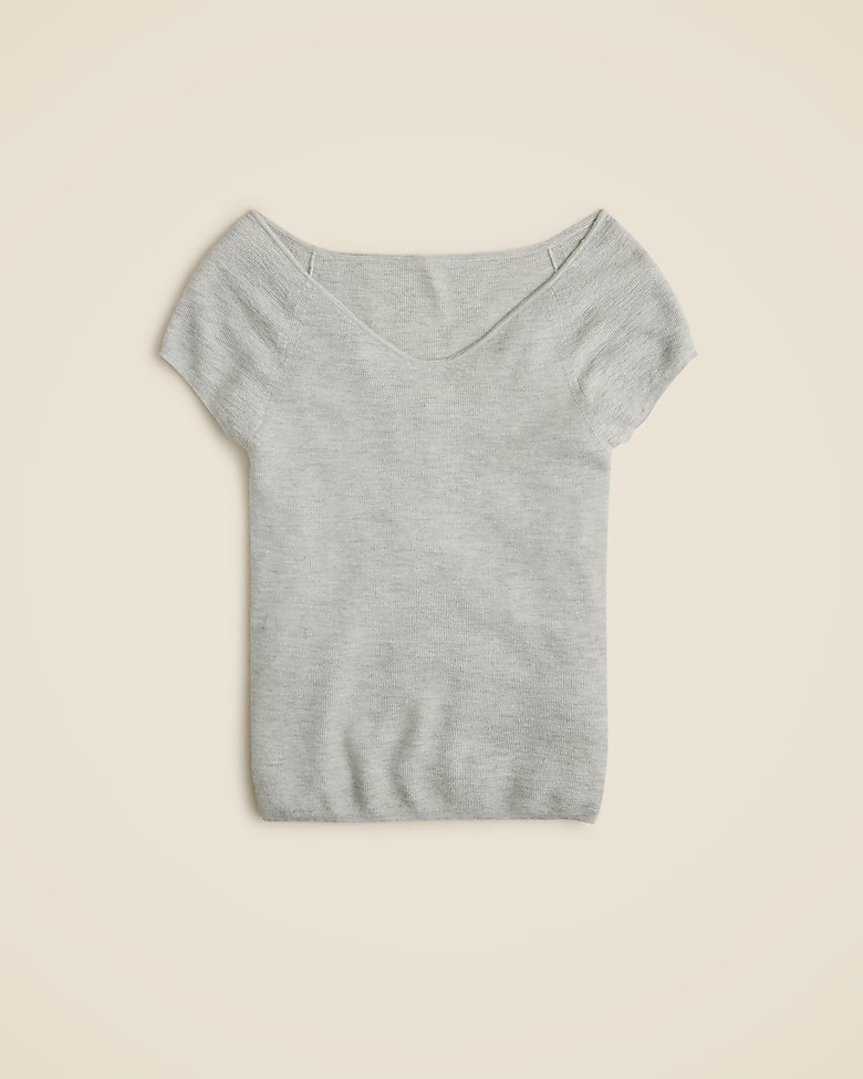 Cashmere-silk blend off-the-shoulder top | J. Crew US