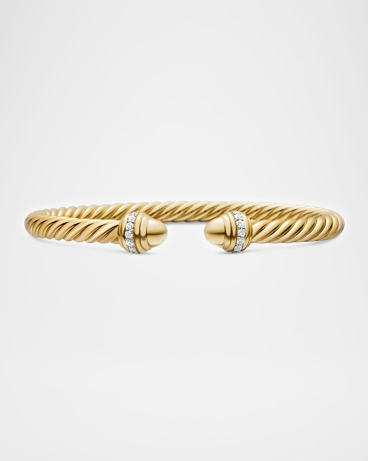 Cable Classics Bracelet with Diamonds in 18K Gold, 7mm | Neiman Marcus