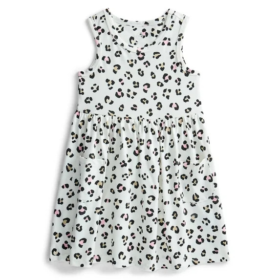 Wonder Nation Toddler Girls Sleeveless Knit Tank Play Dress, Sizes 12M–5T | Walmart (US)