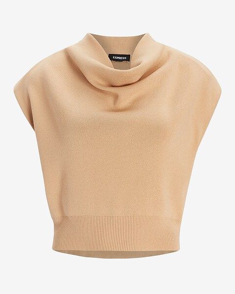 Draped Front Mock Neck Sweater | Express