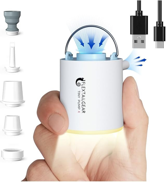 FLEXTAILGEAR Tiny Pump X Portable Air Pump+ Camping Light Ultra-Mini Air Pump with 1300mAh Batter... | Amazon (US)
