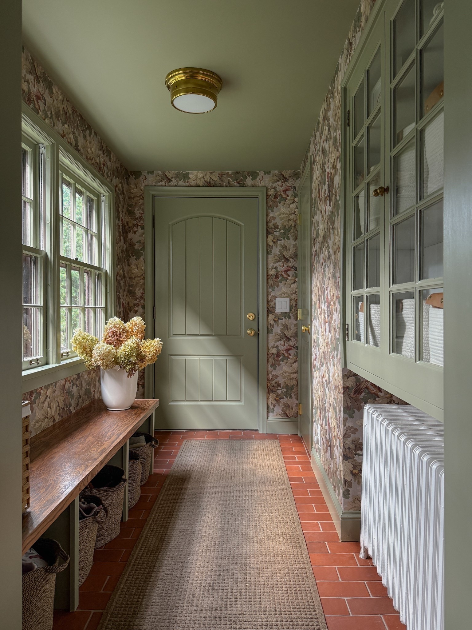 Mudroom sources. Linking everything I can. | Wallpaper is Sandberg Wallpaper called Benjamin | Paint is BM Louisburg Green from the Historical Color Collection
#roommakeover

#LTKHome