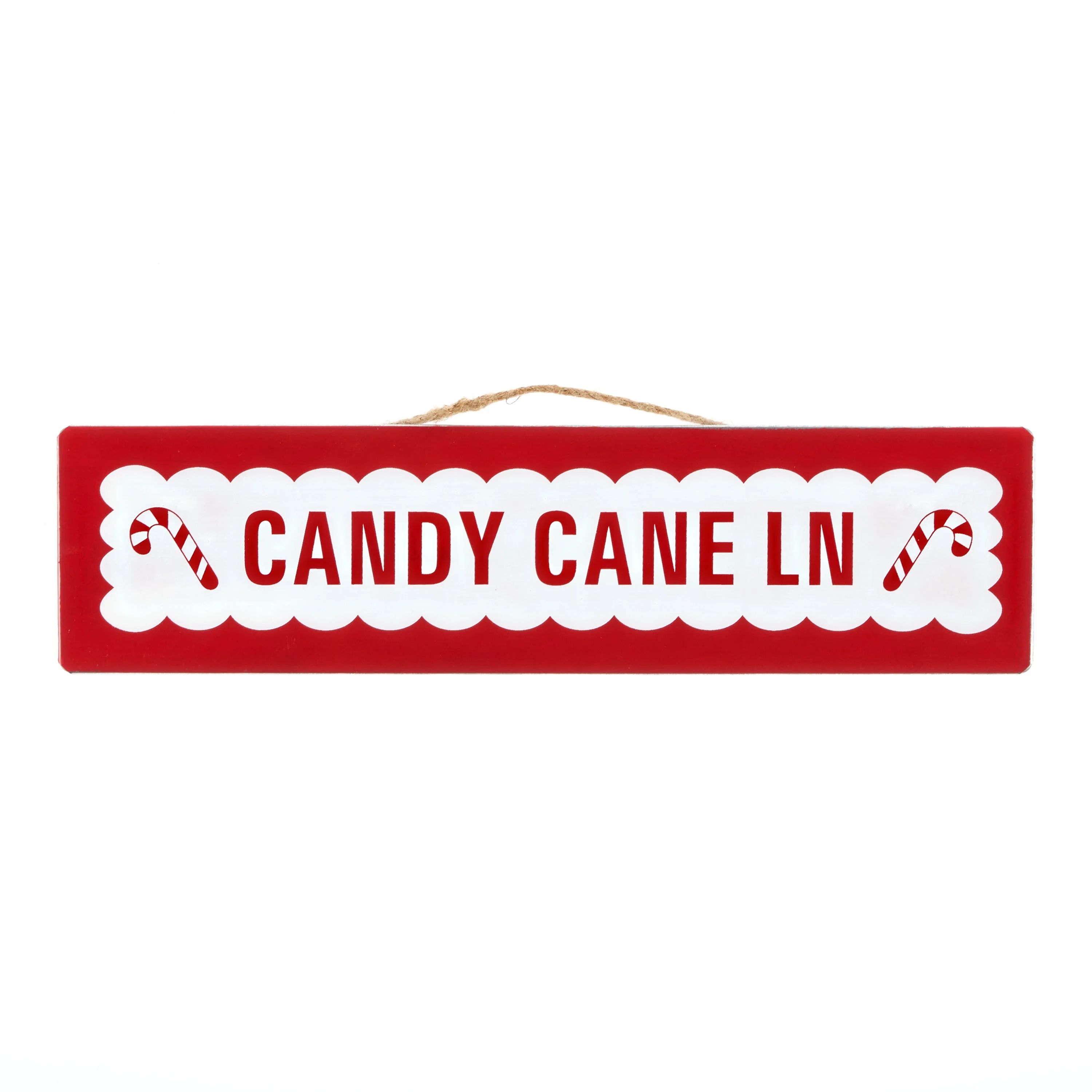 Holiday Time Metal Candy Cane Sign - Walmart.com | Walmart (US)