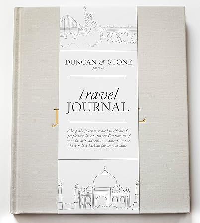 Amazon.com: Travel Journal by Duncan & Stone - Sand | Travel Planner for Best Friend Gift | Vacat... | Amazon (US)