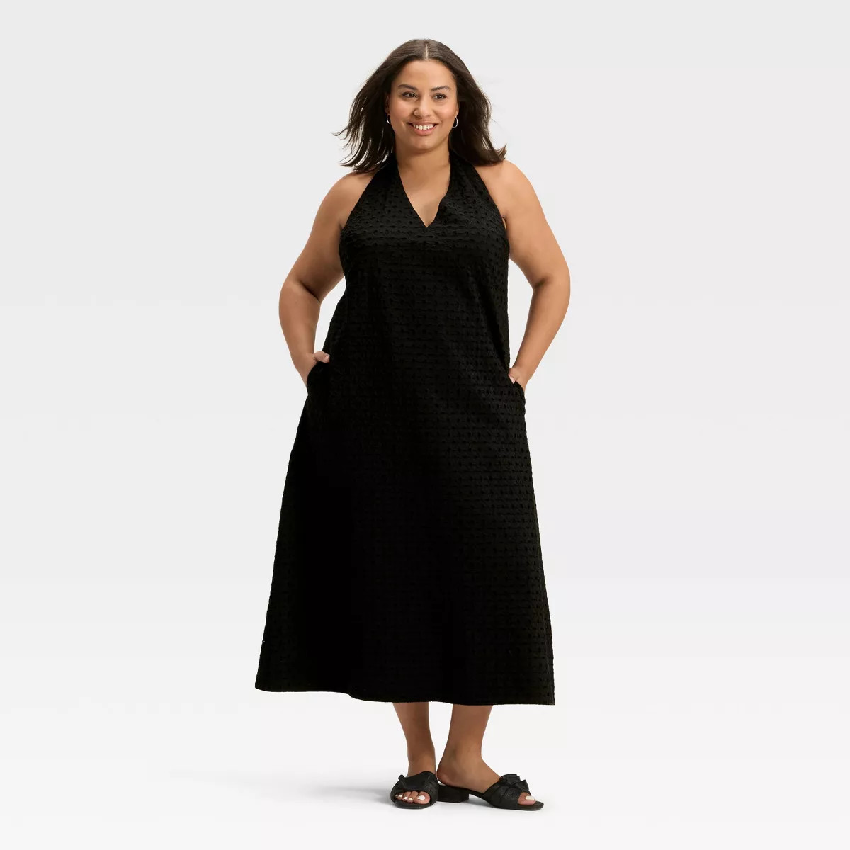 Women's Eyelet Maxi A-Line Dress - A New Day™ | Target