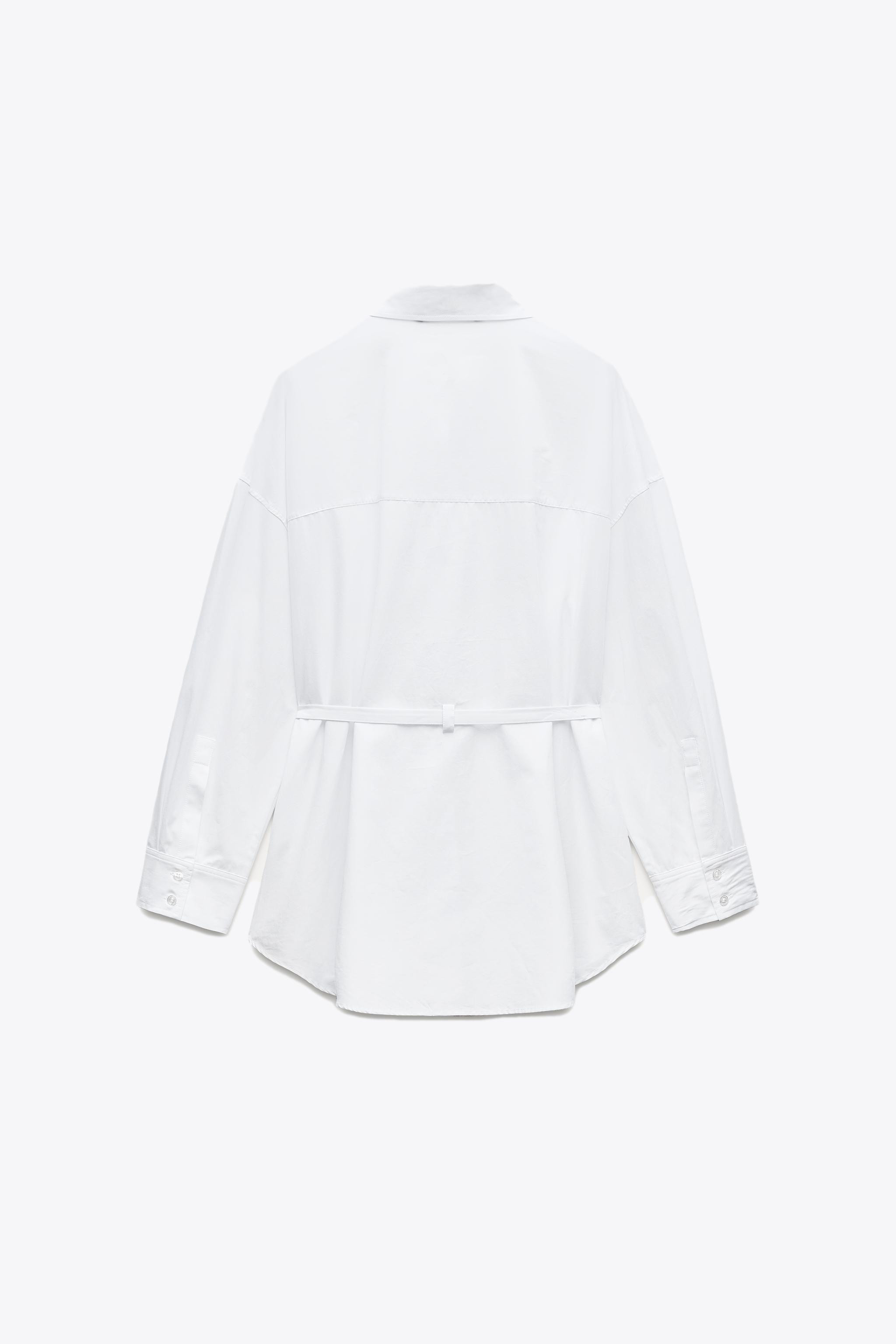 BELTED POPLIN SHIRT | Zara US