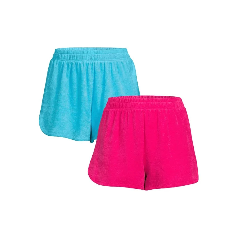 No Boundaries Juniors' Terry Cloth Shorts, 2-Pack | Walmart (US)