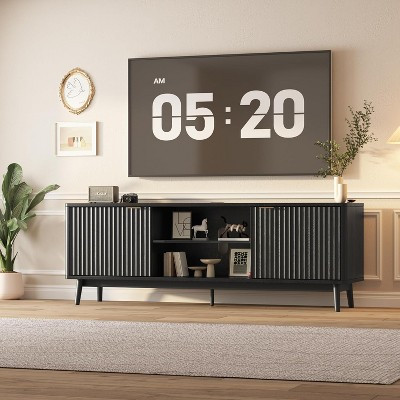 63" Entertainment Center with Power Outlets and Adjustable Shelf,TV Console for Living Room | Target