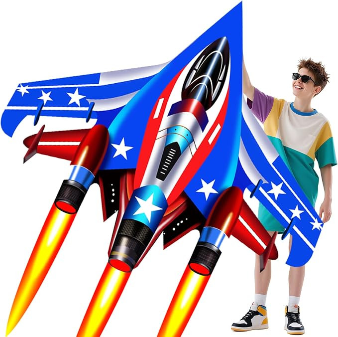 Fighter Jet Kites for Kids & Adults - Durable Airplane Kites for Boys Ages 8-12 & 4-8 with Kite S... | Amazon (US)