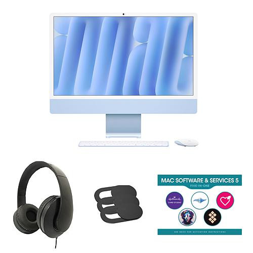 Apple iMac 24"" M4 10-Core CPU 10-Core GPU 256GB 16GB Bundle - Blue | HSN