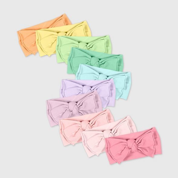 Honest Baby Girls' 10pk Organic Cotton Bow Headband - One Size | Target