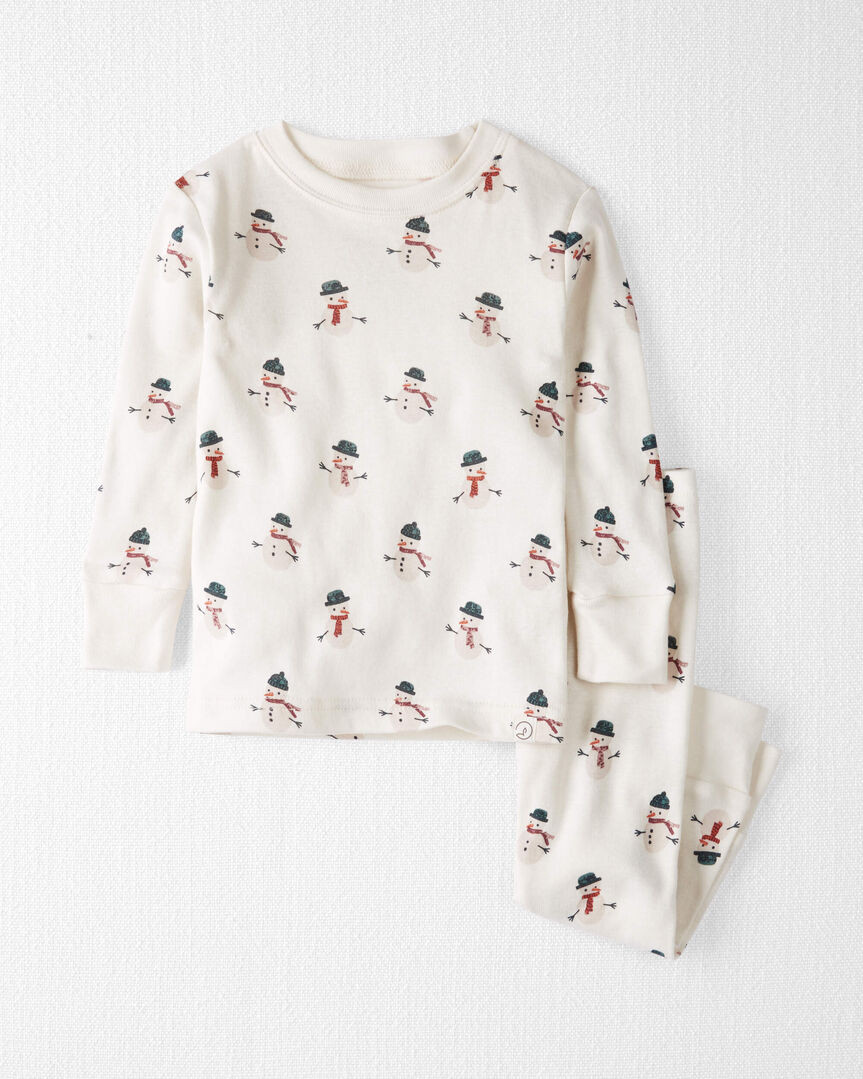 Baby Organic Cotton Snowman Print Pajamas | Carter's Inc