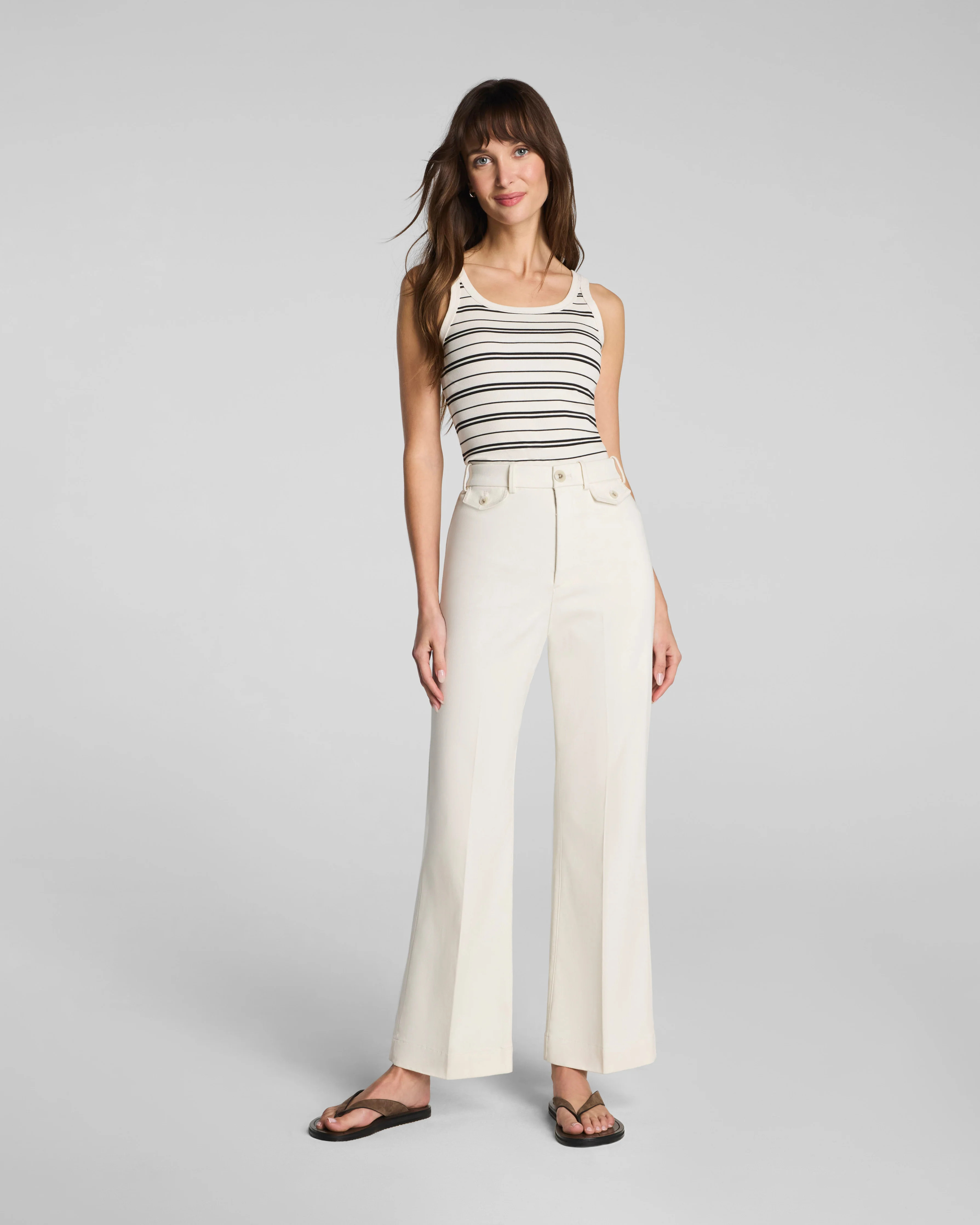 Cropped Flare Pants with Stretch | SPANXsupersmooth™ Twill Pants | Spanx