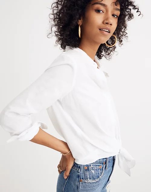 White Tie-Front Shirt | Madewell