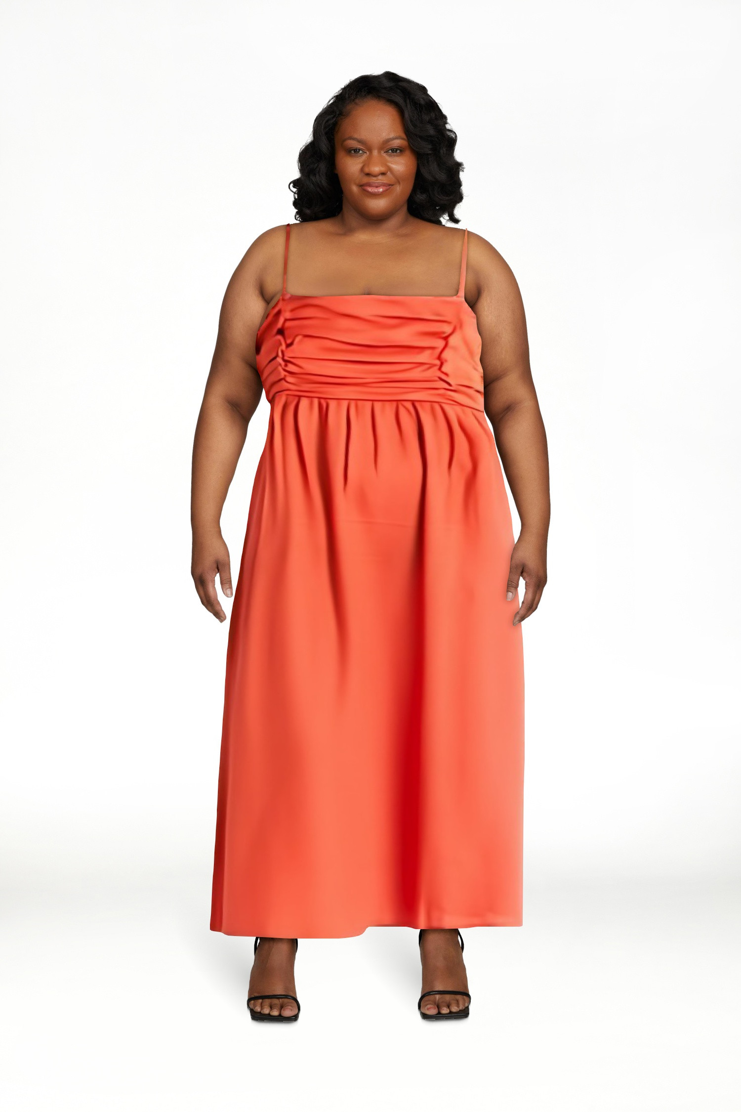 Free Assembly Women's Pleated Linen Blend Maxi Dress, Sizes XS-XXXL | Walmart (US)