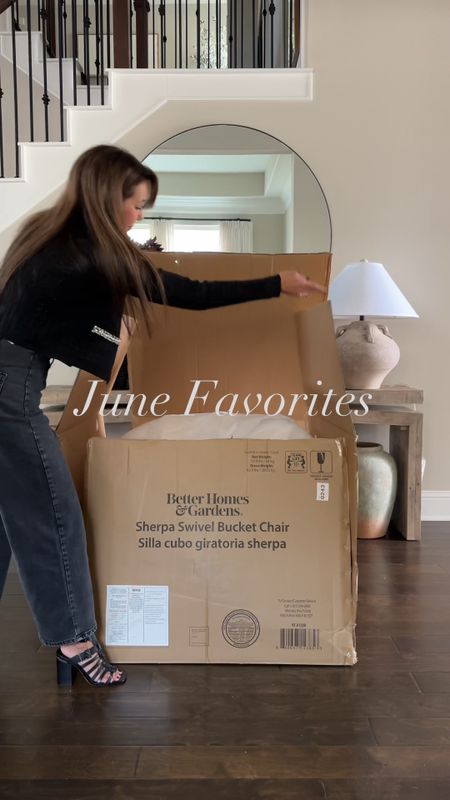 June favorites in my home!! From the viral Walmart swivel just, to my MVP faux olive tree, and my under $400 Console table and designer look for less fluted vase and so much more!!  Check out my blog for a complete list of favorites . 

#LTKStyleTip #LTKHome #LTKVideo
