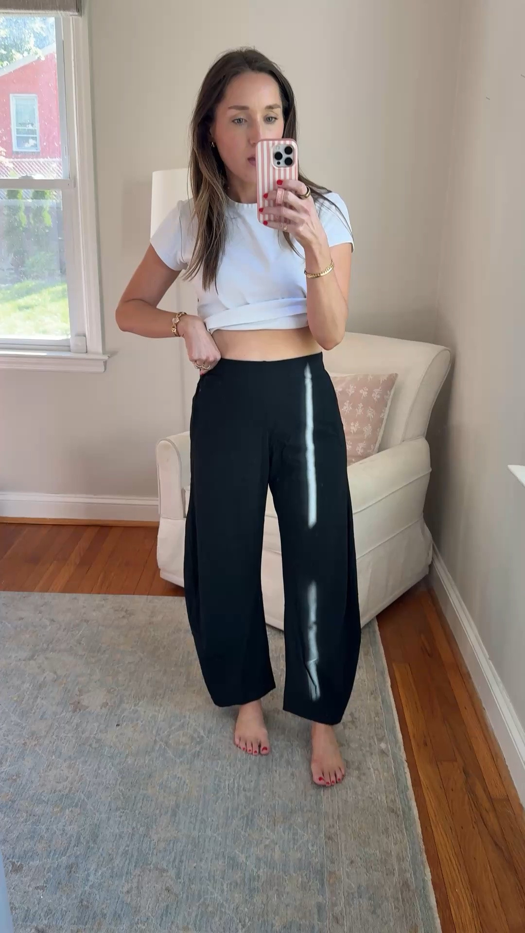 Wearing an XS. I’m not usually an Amazon clothes girl, but I took a risk and I think these are actually great. ￼