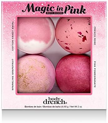 Body Drench Colorful Fragrant, Moisturizing Bath Bombs, 4 in 1 Pack | Amazon (US)