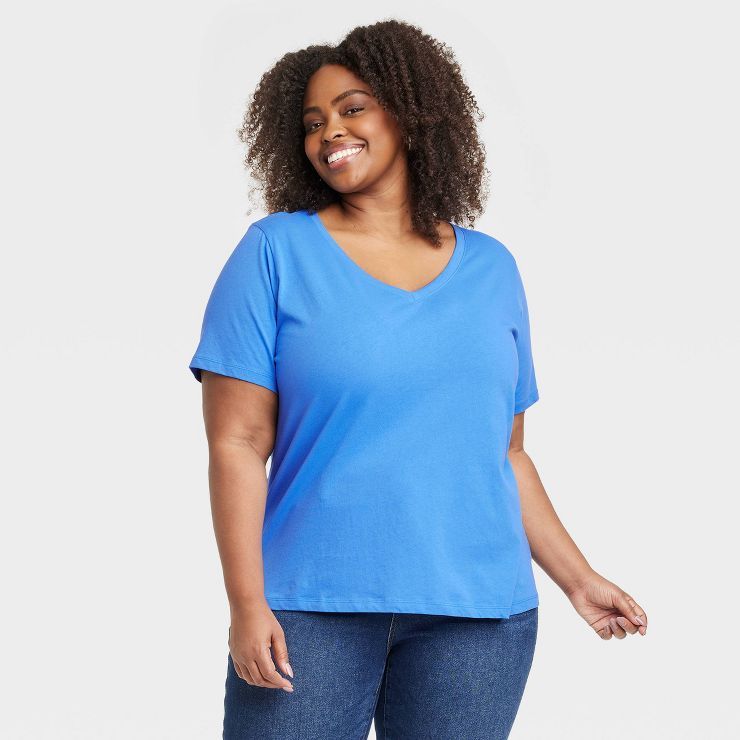 Women's Short Sleeve V-Neck T-Shirt - Ava & Viv™ | Target