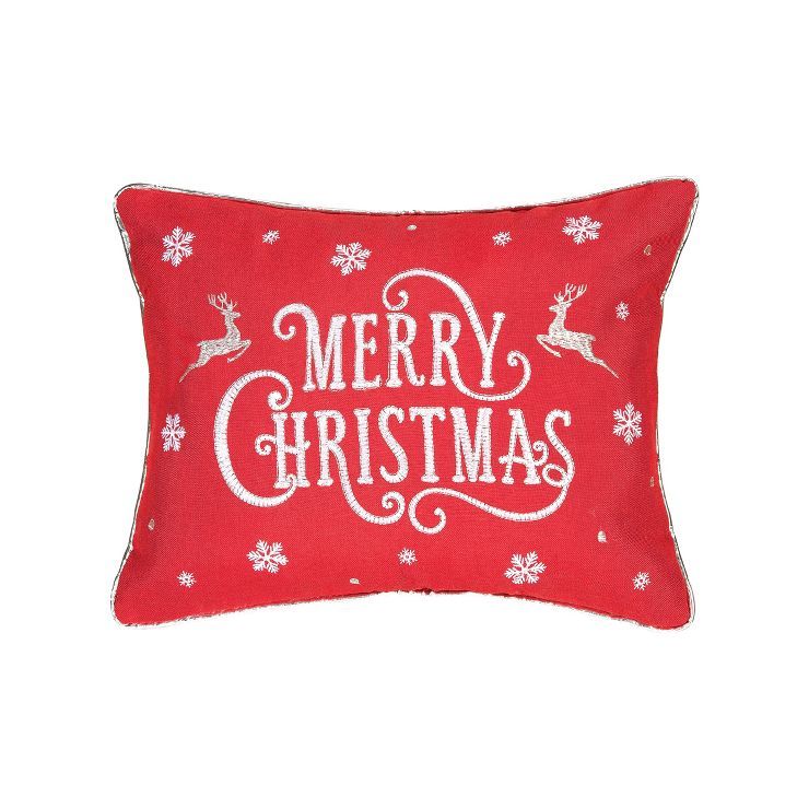 C&F Home 12" x 16" Merry Christmas Embroidered Throw Pillow | Target