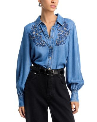 Rhinestone Embellished Shirt | Bloomingdale's (US)