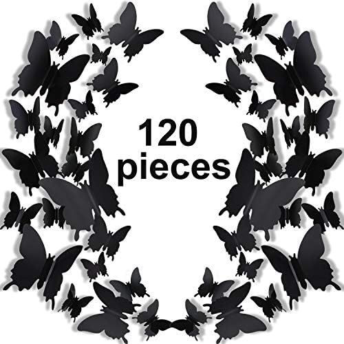 Amazon.com: 120 Pieces 3D Butterfly Wall Stickers 3 Sizes Removable Butterfly Mural Decals for Ba... | Amazon (US)