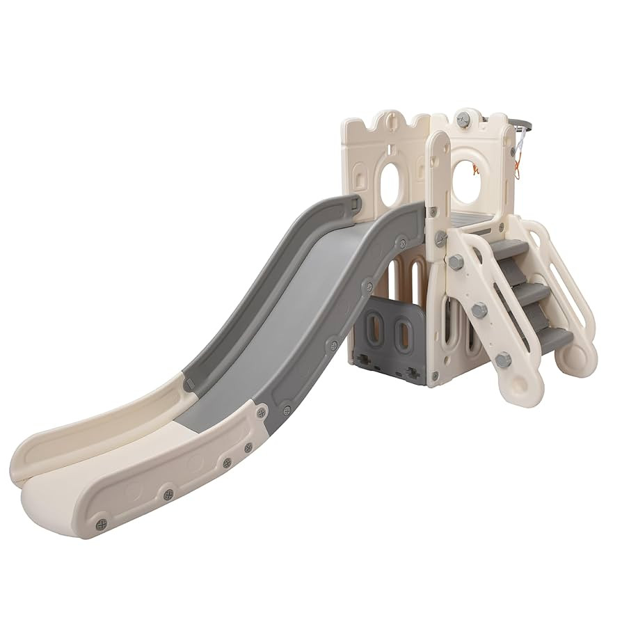 Childlike Behavior Playhouse with Slide and L-Stair - Basketball Hoop Indoor or Outdoor Playgroun... | Amazon (US)