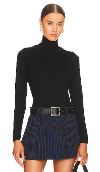 Katja Roll Neck Knit Bodysuit in Black | Revolve Clothing (Global)