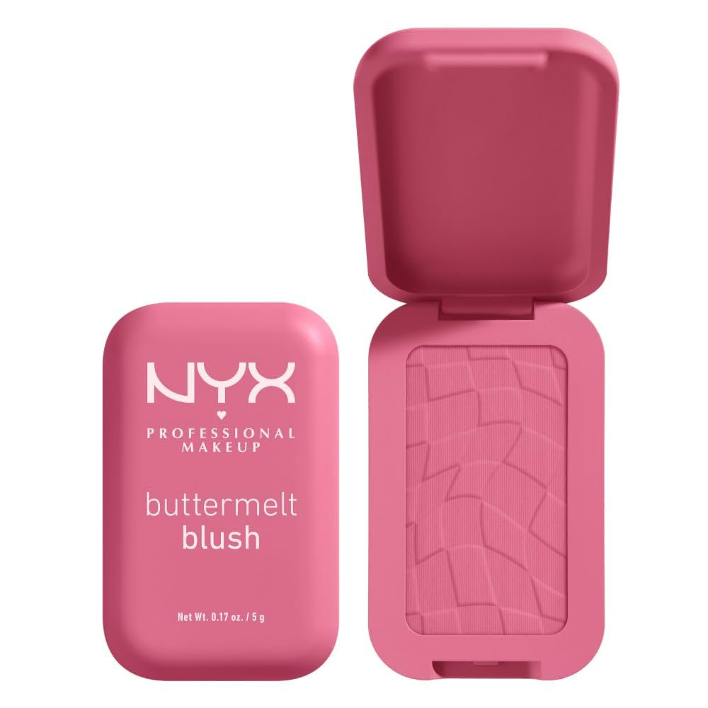 NYX PROFESSIONAL MAKEUP Buttermelt Powder Blush, Fade and Transfer-Resistant Blush, Up to 12HR Ma... | Amazon (US)