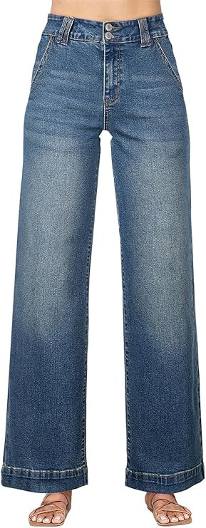 Astylish Women's High Waisted Wide Leg Straight Jeans | Amazon (US)