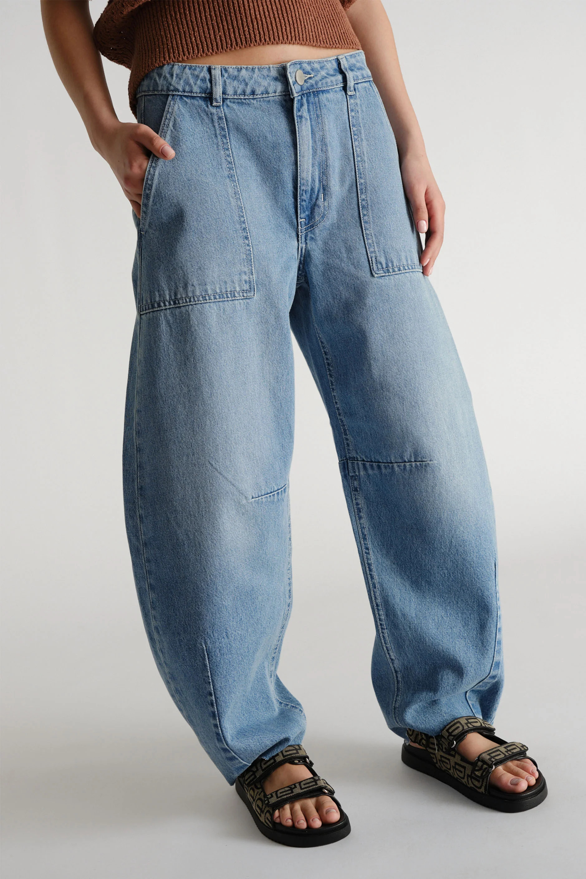 D-Luxe Horseshoe Jean - Mid Blue | DECJUBA