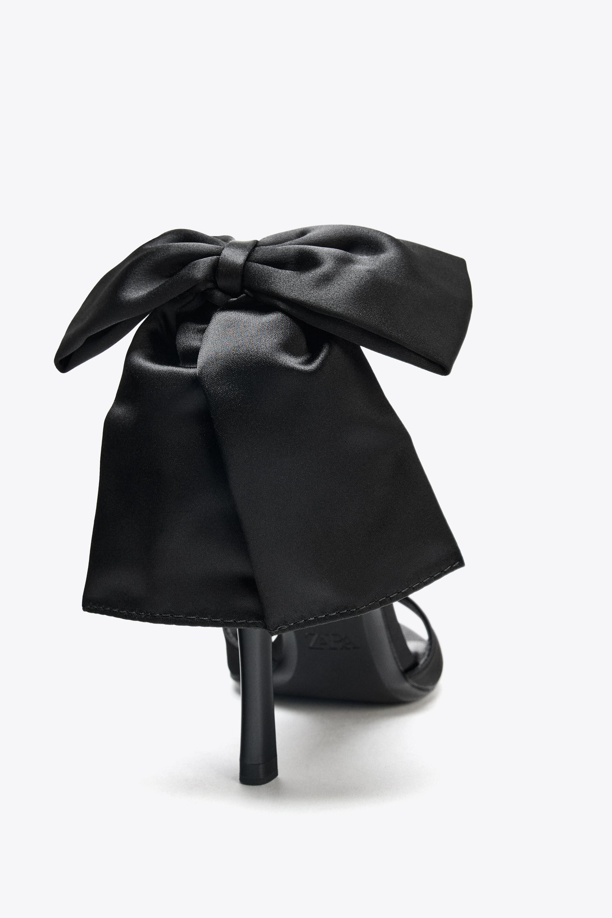 MAXI BOW HEELED SANDALS | Zara UK