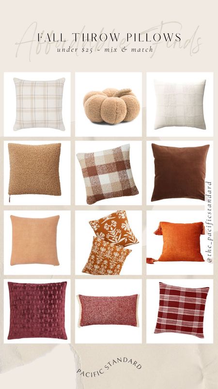 Fall autumnal pillows under $25 | get the look for less with these affordable fall pillow assortment. 

Fall pillow styling, look for less, autumn home 

#LTKFind #LTKhome #LTKSeasonal