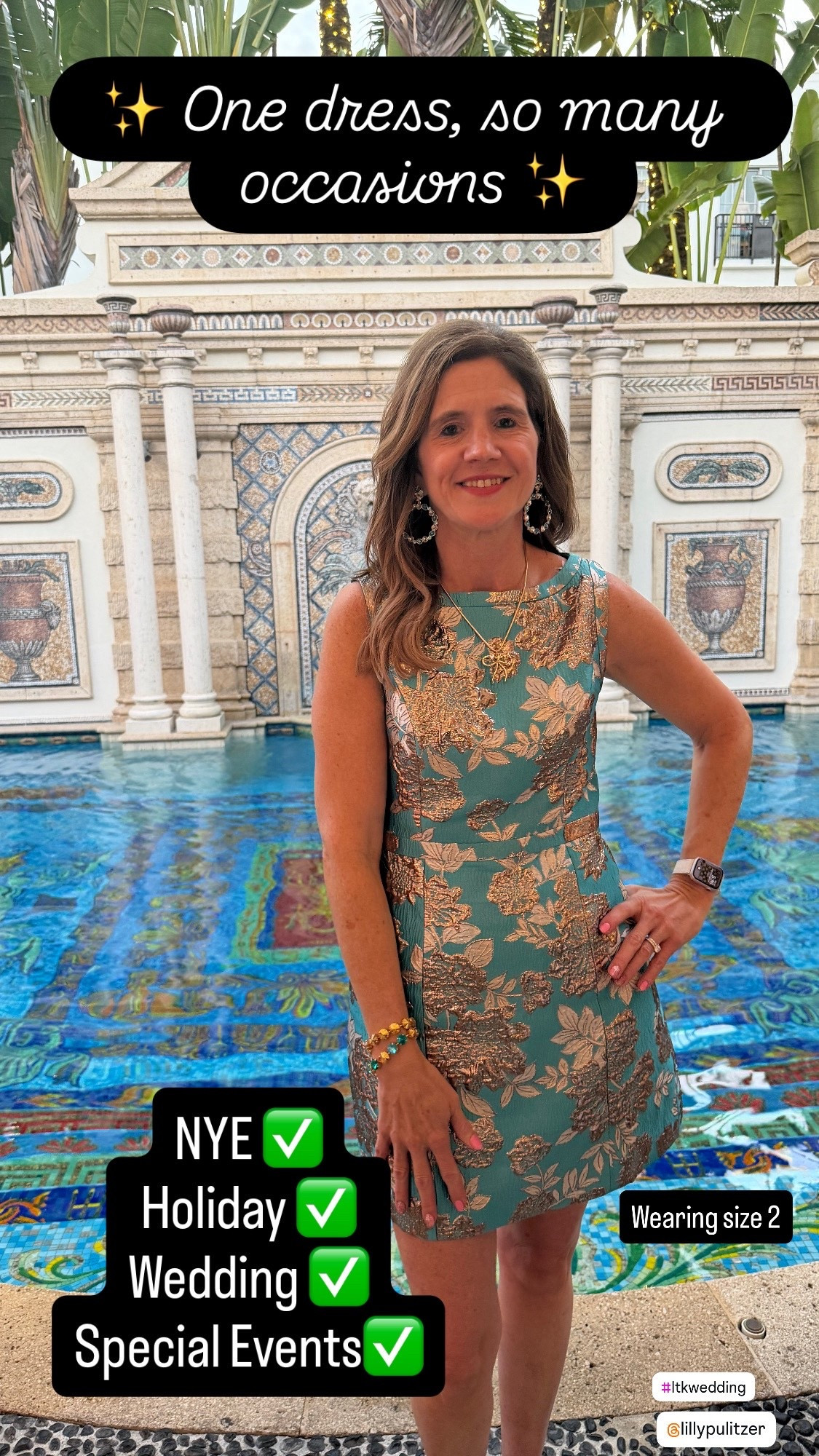 New Years Eve Dress 

This  dress was an instant yes 💫
The metallic floral details, flattering fit, and elegant length make it perfect for ringing in the new year—whether you’re headed to a cocktail party, dinner out, or destination celebration.

I styled it with statement earrings, neutral heels, and simple gold jewelry to let the dress shine. Such a timeless option you’ll reach for beyond NYE too! 🥂

👉 Linked here along with my accessories on LTK.

NYE dress
holiday dress
special occasion dress
wedding guest dress
cocktail dress
evening dress
holiday party outfit
New Year’s Eve outfit
dressy outfit inspiration
classic dress
timeless style
event outfit
women’s dresses
elevated basics
occasion wear

#NYEdress
#HolidayDress
#SpecialOccasionDress
#WeddingGuestStyle
#CocktailDress
#HolidayOutfitInspo
#EventStyle
#DressedUp
#ClassicStyle
#TimelessFashion
#LTKStyle


#WomenOwnedStyle


#LTKHoliday #LTKWedding #LTKSeasonal #LTKBeauty #LTKOver40