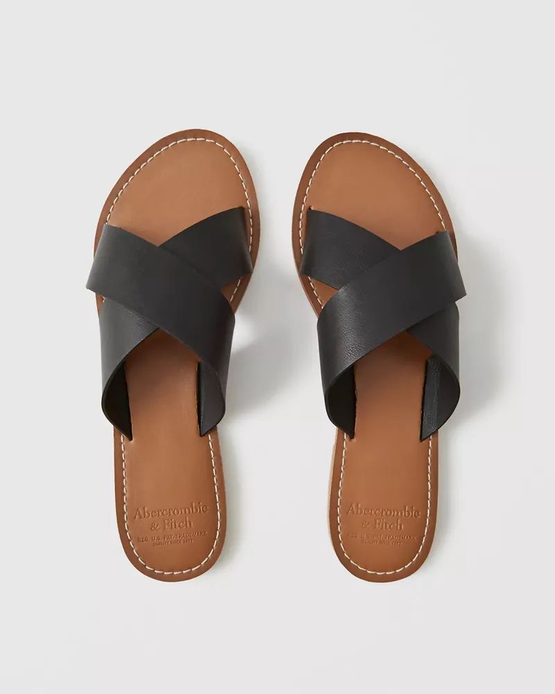 Strappy Slide Sandals | Abercrombie & Fitch US & UK