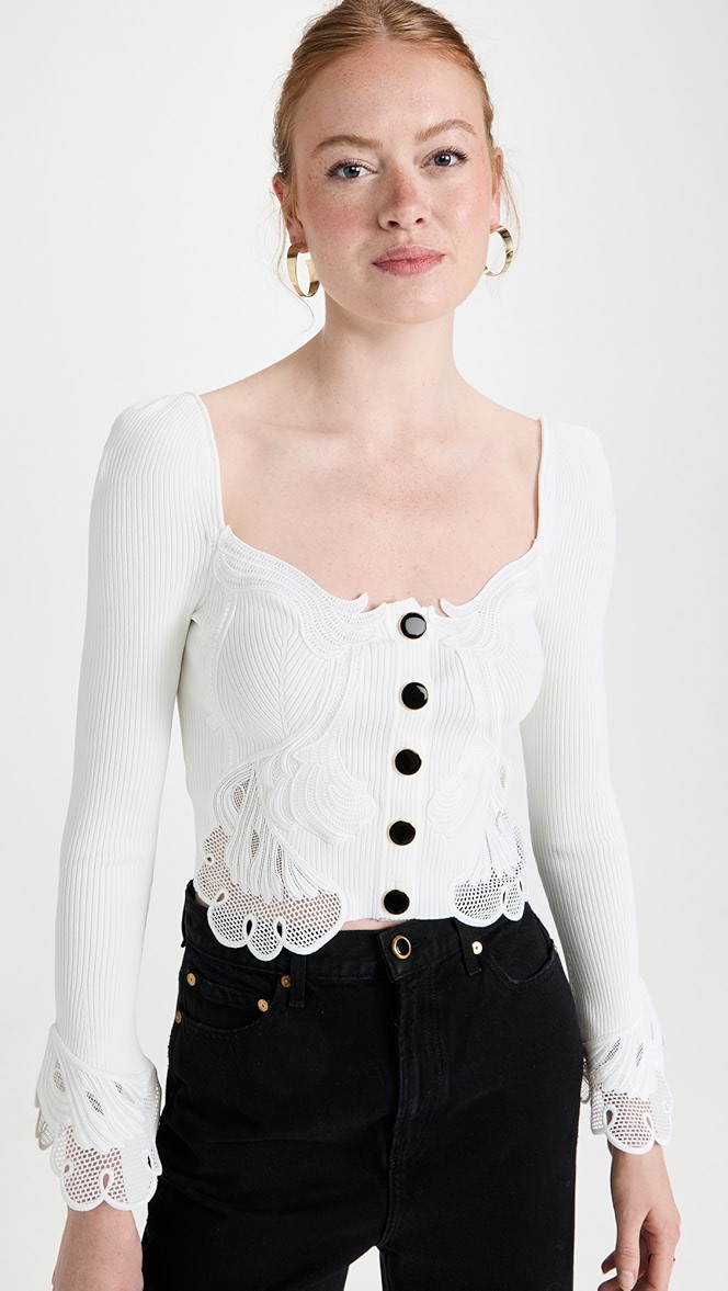 White Lace Cardigan | Shopbop