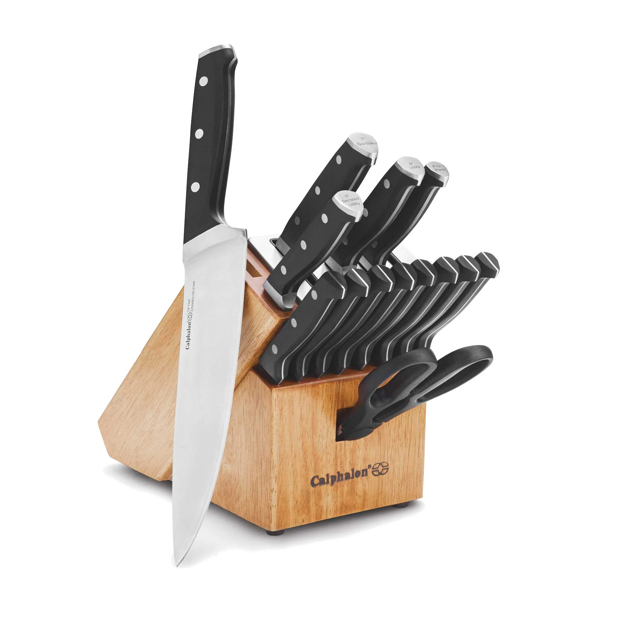 Calphalon Classic Antimicrobial Self-Sharpening 15-Piece Cutlery Set - 8' x 10' | Bed Bath & Beyond