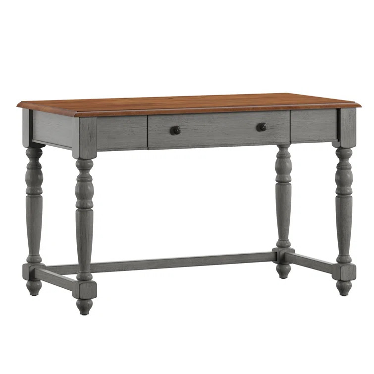 Kronos Solid Wood Desk with Built in Outlets | Wayfair Professional