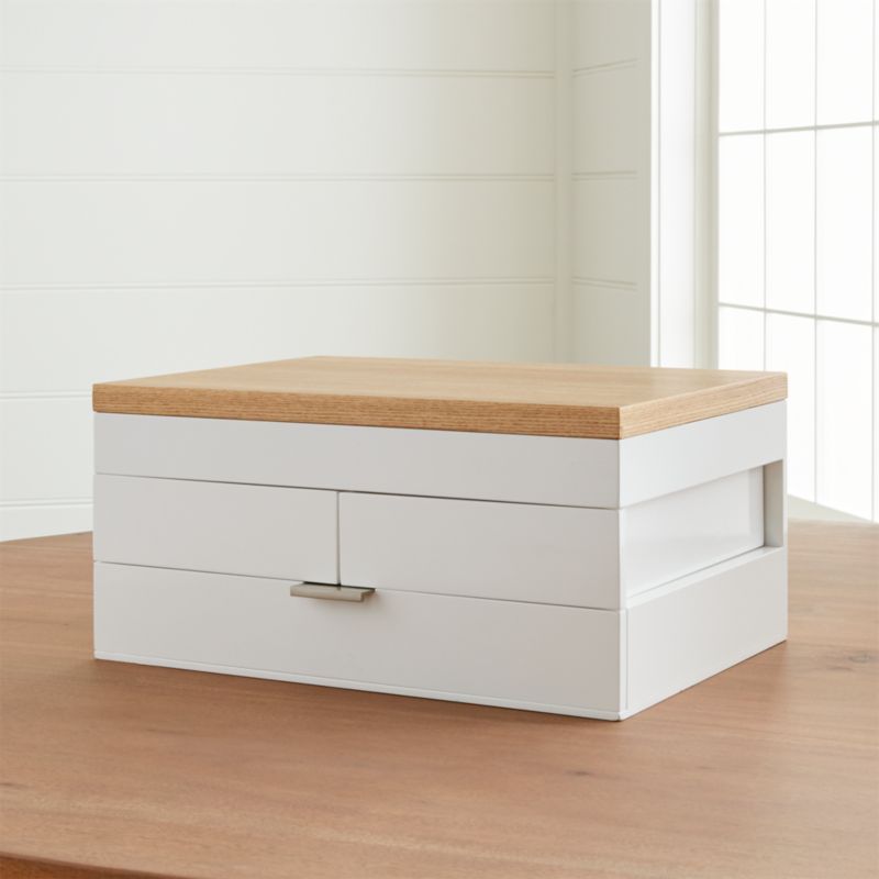 Selma White Jewelry Box + Reviews | Crate & Barrel | Crate & Barrel