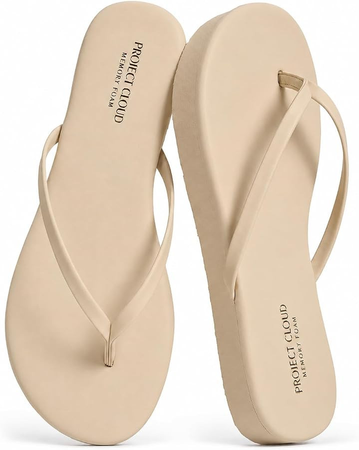 Project Cloud Platform Sandals Women - Memory Foam Insole Flip Flops and Lightweight Womens Sanda... | Amazon (US)