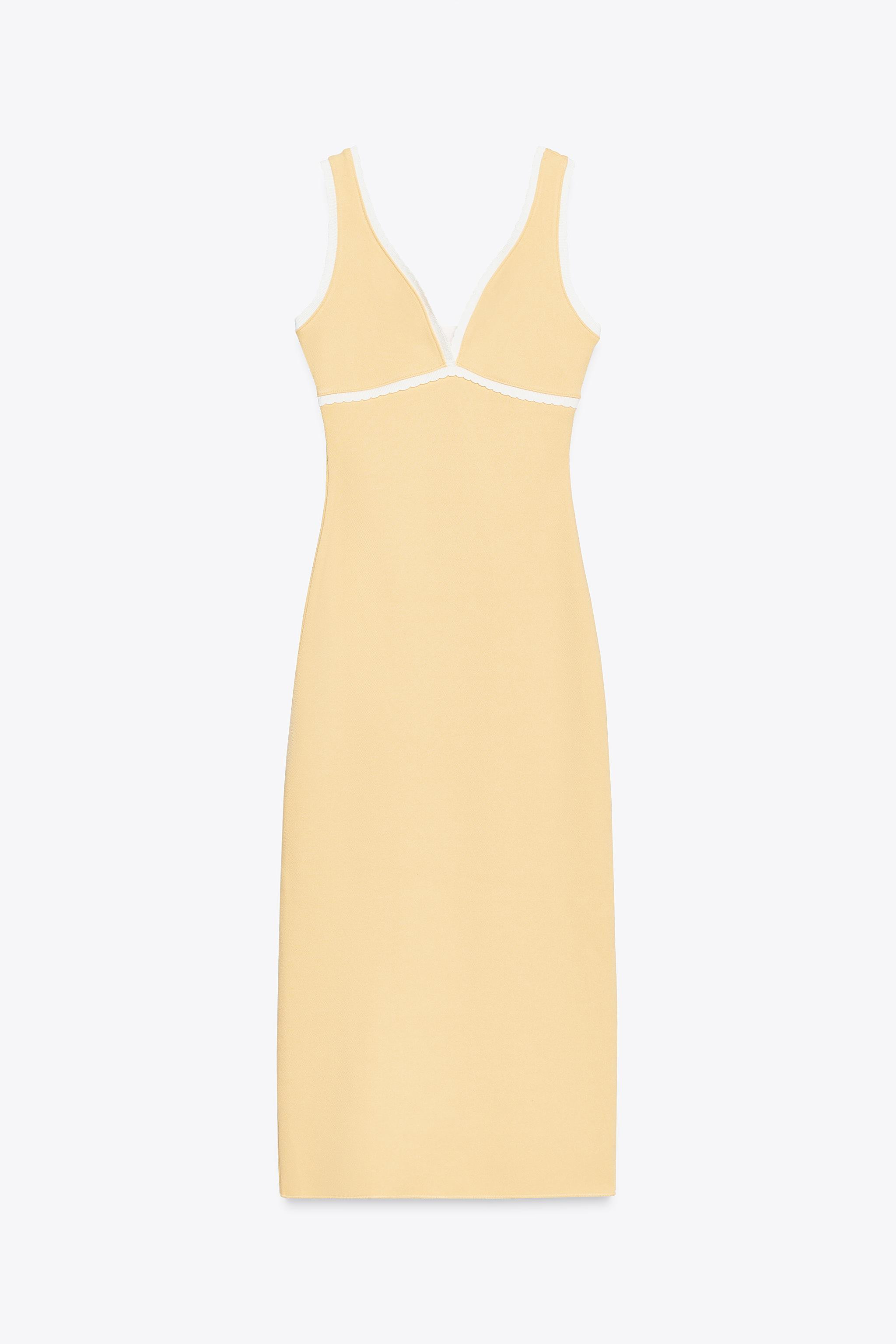 CONTRAST LONG DRESS | Zara US