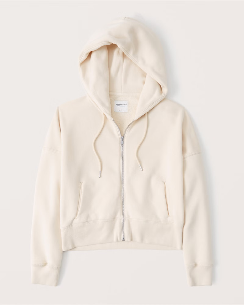 Women's Vintage Wedge Full-Zip Hoodie | Women's Tops | Abercrombie.com | Abercrombie & Fitch (US)