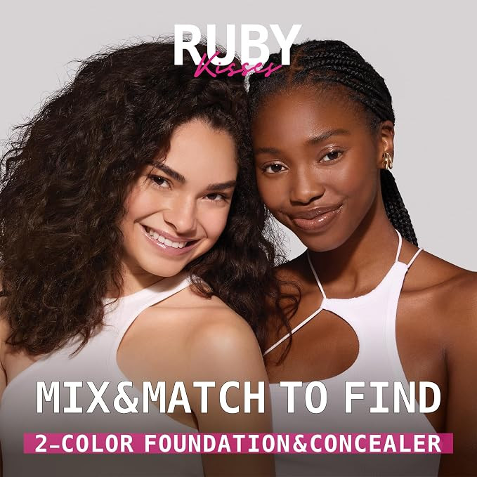 Ruby Kisses 3D Face Creator Cream Foundation & Concealer, 12 Hours Long Lasting, Medium to Full C... | Amazon (US)