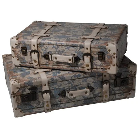 Antiqued Suitcase Shaped Trunk Set Of 2 | Walmart (US)
